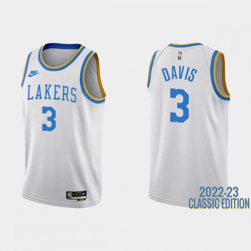 Los Angeles Los Angeles Lakers #3 Anthony Davis White Mens 2022-23 Classic Edition Jersey Mens