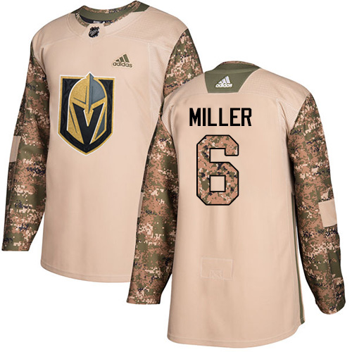 Adidas Golden Vegas Golden Knights #6 Colin Miller Camo Authentic 2017 Veterans Day Stitched Youth Jersey Youth