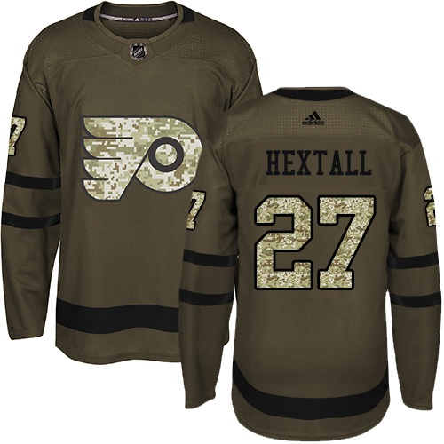 Adidas Philadelphia Flyers #27 Ron Hextall Green Salute to Service Stitched Youth Jersey Youth
