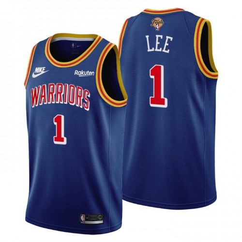 Golden State Golden State Warriors #1 Damion Lee Womens Releases Classic Edition 2022 Finals 75th Anniversary Jersey Blue Womens