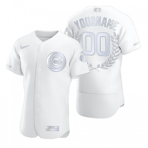 Chicago Cubs Custom Men's Platinum MVP Limited Player Edition Jersey