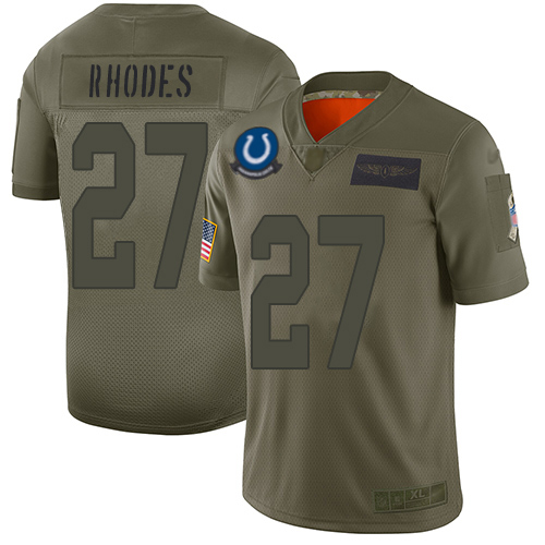 Indianapolis Colts #27 Xavier Rhodes Camo Men's Stitched Limited 2019 Salute To Service Jersey Men's
