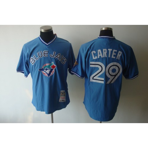 Mitchell And Ness 1993 Toronto Blue Jays #29 Joe Carter Blue Stitched Jersey Men's