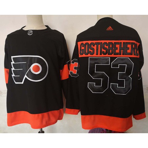 Adidas Philadelphia Flyers #53 Shayne Gostisbehere Black Alternate Authentic Stitched Jersey Men's
