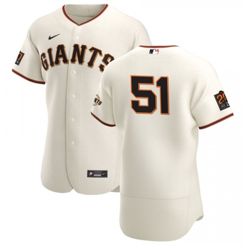 San Francisco San Francisco Giants #51 Conner Menez Men's Cream Home 2020 Authentic 20 at 24 Patch Player Jersey Men's