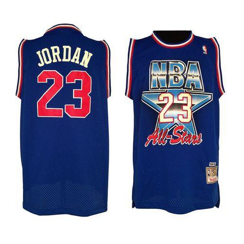 Chicago Bulls #23 Michael Jordan Blue 1992 All-Star Stitched Jersey Mens
