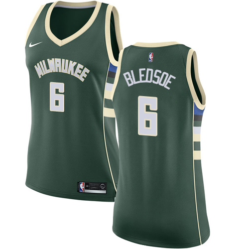 Milwaukee Bucks #6 Eric Bledsoe Green Womens Swingman Icon Edition Jersey Womens