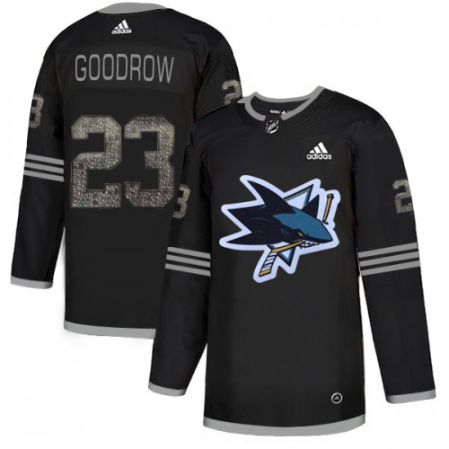 Adidas San Jose Sharks #23 Barclay Goodrow Black Authentic Classic Stitched Jersey Men's