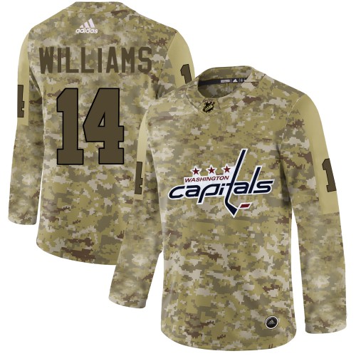 Adidas Washington Capitals #14 Justin Williams Camo Authentic Stitched Jersey Men's