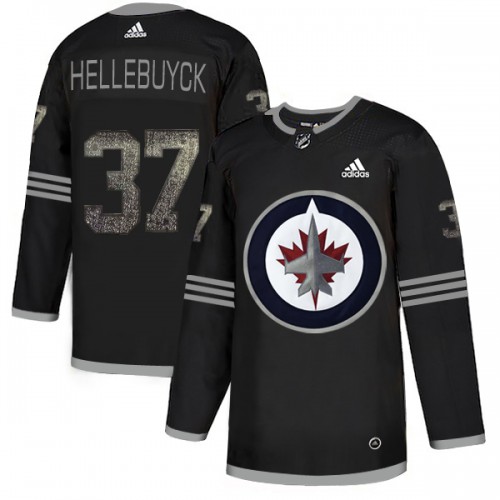 Adidas Winnipeg Jets #37 Connor Hellebuyck Black Authentic Classic Stitched Jersey Men's