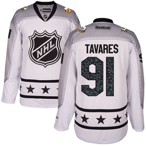 New York Islanders #91 John Tavares White 2017 All-Star Metropolitan Division Stitched Jersey Men's