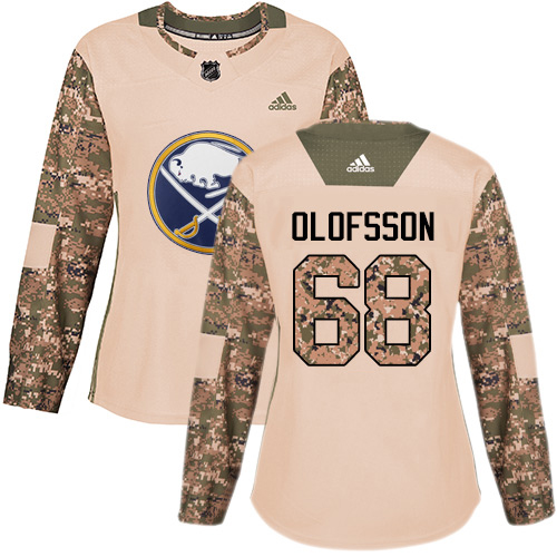 Adidas Buffalo Sabres #68 Victor Olofsson Camo Authentic 2017 Veterans Day Women's Stitched Jersey Womens
