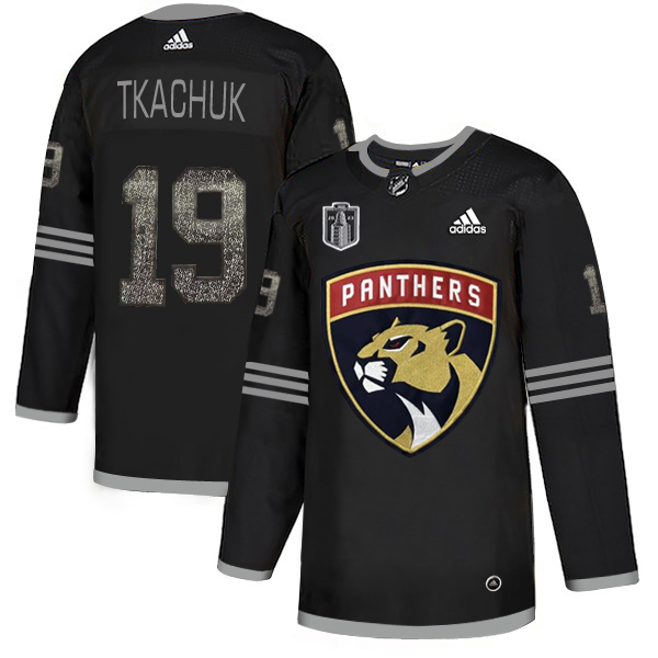 Adidas Panthers #19 Matthew Tkachuk Black 2023 Stanley Cup Final Patch Authentic Classic Stitched Youth Jersey