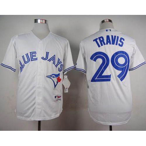 Toronto Blue Jays #29 Devon Travis White Cool Base Stitched Jersey Men's