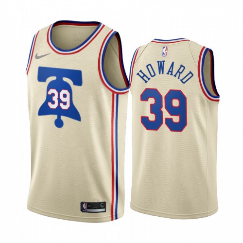 Philadelphia Philadelphia 76ers #39 Dwight Howard Cream Youth Swingman 2020-21 Earned Edition Jersey Youth