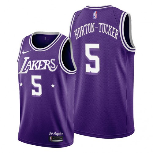 Los Angeles Los Angeles Lakers #5 Talen Horton-Tucker Mens 2021-22 City Edition Purple Jersey Mens