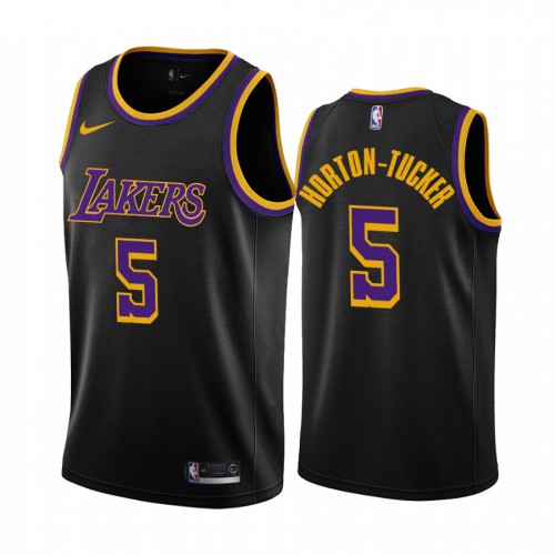 Los Angeles Los Angeles Lakers #5 Talen Horton-Tucker Black Youth Swingman 2020-21 Earned Edition Jersey Youth