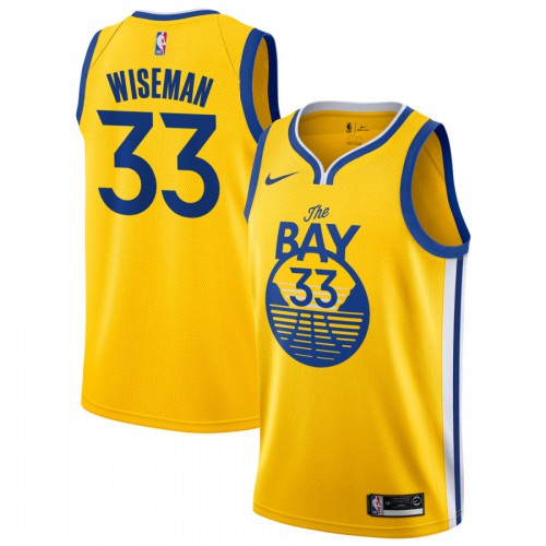 Golden State Warriors #33 James Wiseman Gold Womens Swingman Statement Edition 2019/2020 Jersey Womens