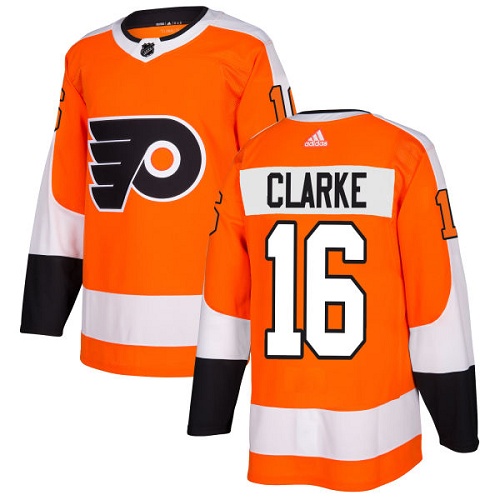Adidas Philadelphia Flyers #16 Bobby Clarke Orange Home Authentic Stitched Youth Jersey Youth