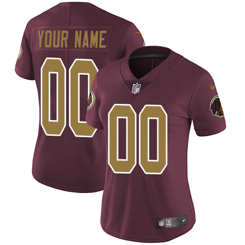 Washington Commanders Customized Burgundy Red Alternate Stitched Vapor Untouchable Limited Women's Jersey