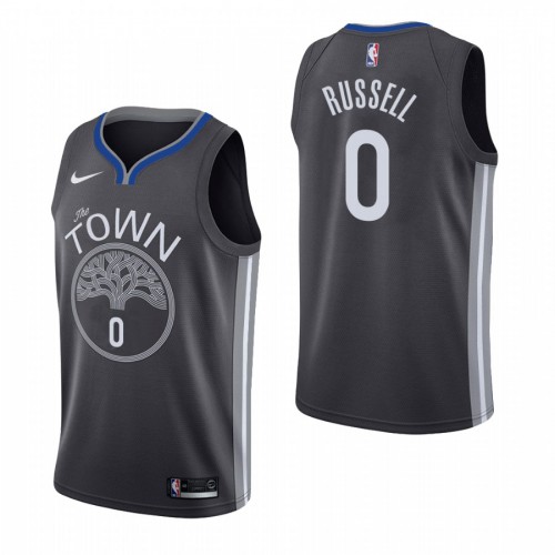 Golden State Warriors #0 DAngelo Russell Black 2019-20 Statement Edition Jersey Mens