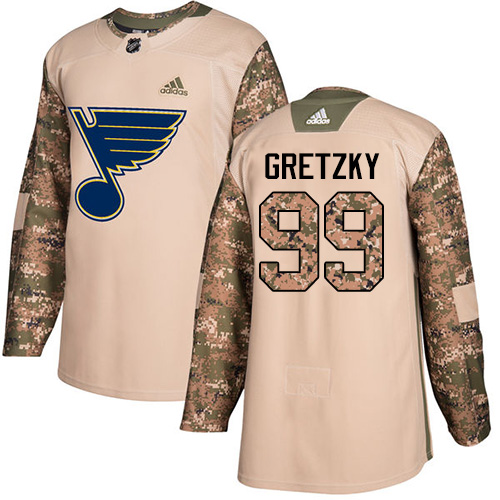 Adidas St. Louis Blues #99 Wayne Gretzky Camo Authentic 2017 Veterans Day Stitched Youth Jersey Youth