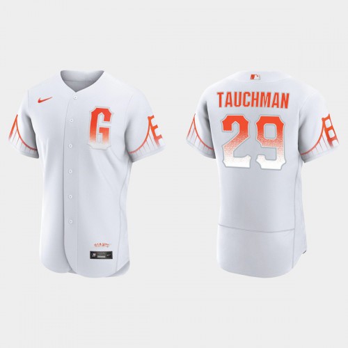 San Francisco San Francisco Giants #29 Mike Tauchman Men's 2021 City Connect Authentic White Jersey Men's