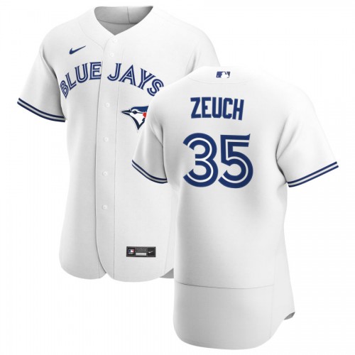 Toronto Toronto Blue Jays #35 T.J. Zeuch Men's White Home 2020 Authentic Player Jersey Men's