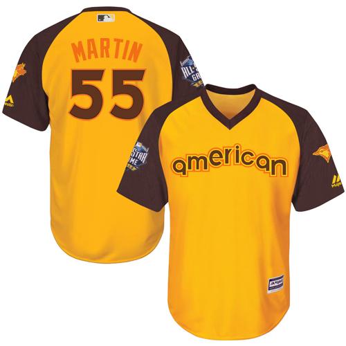 Toronto Blue Jays #55 Russell Martin Gold 2016 All-Star American League Stitched Youth Jersey Youth