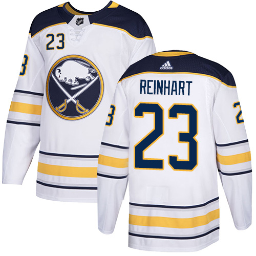 Adidas Buffalo Sabres #23 Sam Reinhart White Road Authentic Stitched Jersey Men's