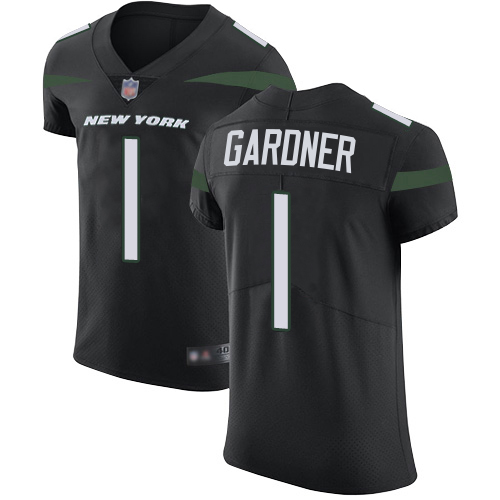 Jets #1 Ahmad Sauce Gardner Black Alternate Men's Stitched New Elite Jersey