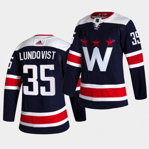 Adidas Washington Capitals #35 Henrik Lundqvist Men's 2021-22 Alternate Authentic Jersey - Black Men's