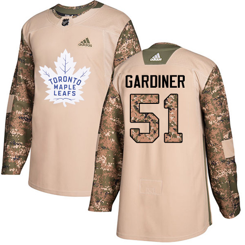 Adidas Maple Toronto Maple Leafs #51 Jake Gardiner Camo Authentic 2017 Veterans Day Stitched Jersey Men's