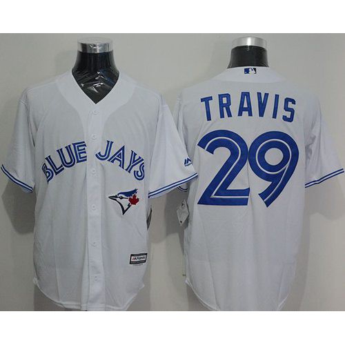 Toronto Blue Jays #29 Devon Travis White New Cool Base Stitched Jersey Men's