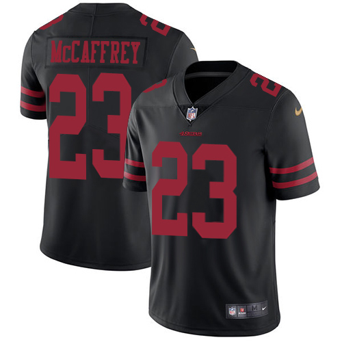 49ers #23 Christian McCaffrey Black Alternate Youth Stitched Vapor Untouchable Limited Jersey