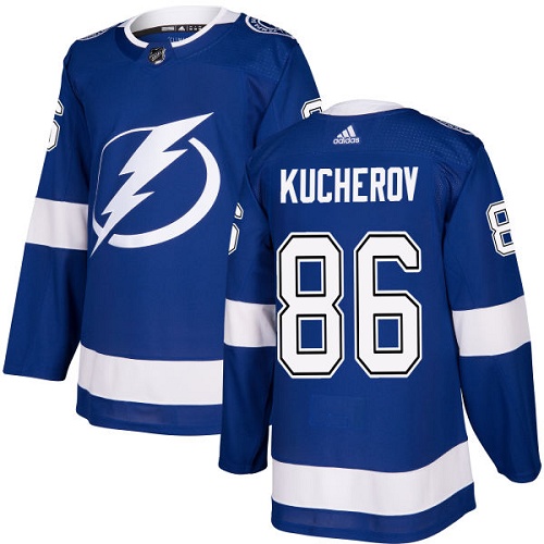 Adidas Tampa Bay Lightning #86 Nikita Kucherov Blue Home Authentic Stitched Youth Jersey Youth