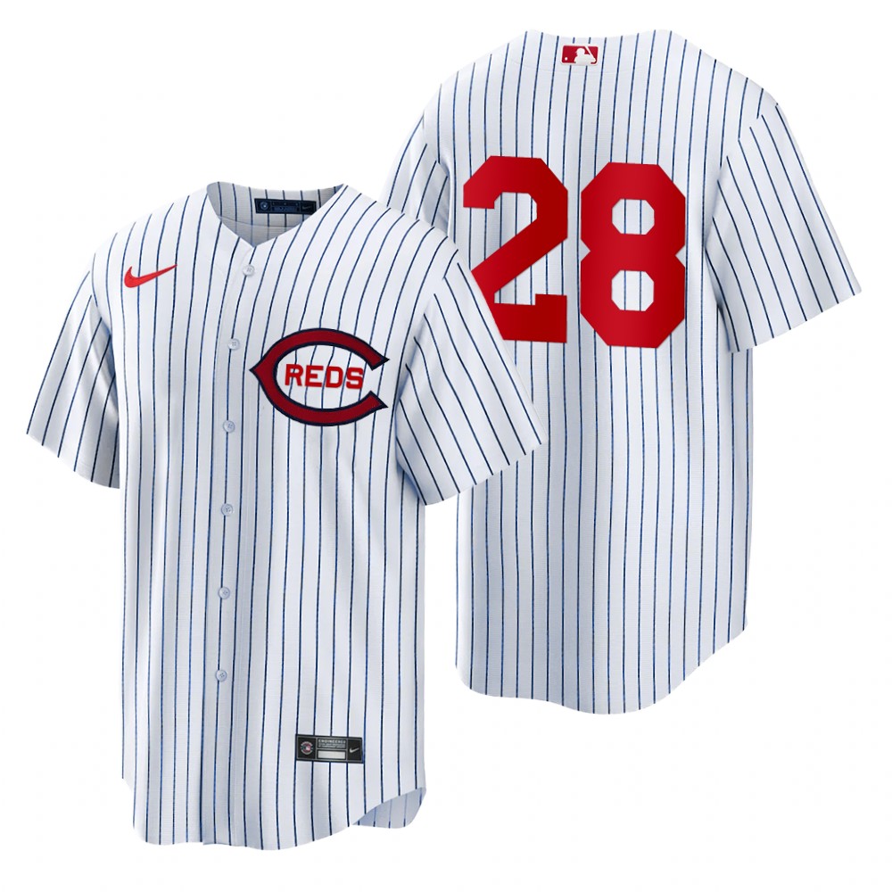 Cincinnati Reds #28 Austin Romine Men's 2022 Field Of Dreams Game Jersey - White