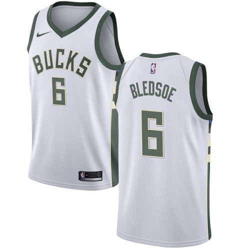Milwaukee Bucks #6 Eric Bledsoe White Womens Swingman Association Edition Jersey Womens
