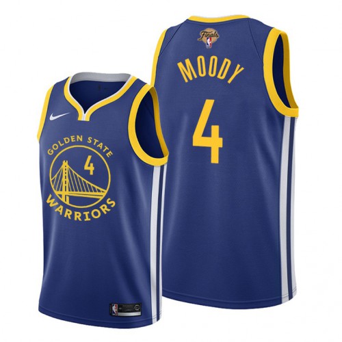 Golden State Warriors #4 Moses Moody Blue Mens 2022 Finals Jersey Mens