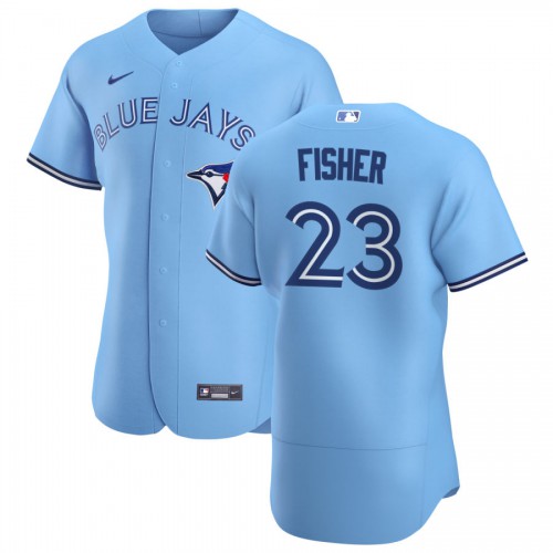 Toronto Toronto Blue Jays #23 Derek Fisher Men's Light Blue Alternate 2020 Authentic Player Jersey Men's