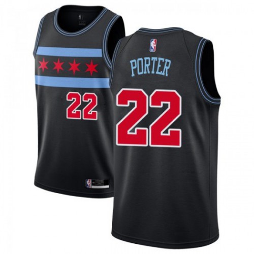 Chicago Bulls #22 Otto Porter Jr Black Youth Swingman Statement Edition Jersey Youth