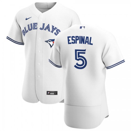 Toronto Toronto Blue Jays #5 Santiago Espinal Men's White Home 2020 Authentic Player Jersey Men's