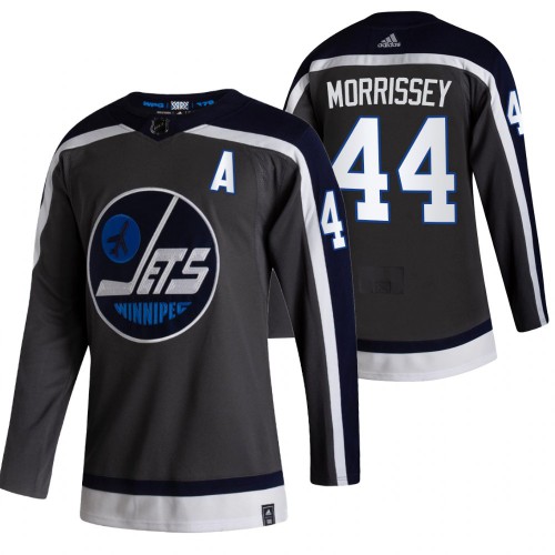 Winnipeg Winnipeg Jets #44 Josh Morrissey Black Men's Adidas 2020-21 Reverse Retro Alternate Jersey Men's