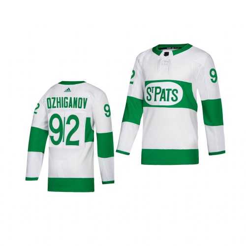 Adidas Maple Toronto Maple Leafs #92 Igor Ozhiganov White 2019 St. Patrick's Day Authentic Player Stitched Youth Jersey Youth