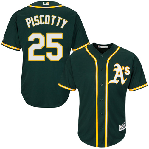 Oakland Athletics #25 Stephen Piscotty Green Cool Base Stitched Youth Jersey Youth
