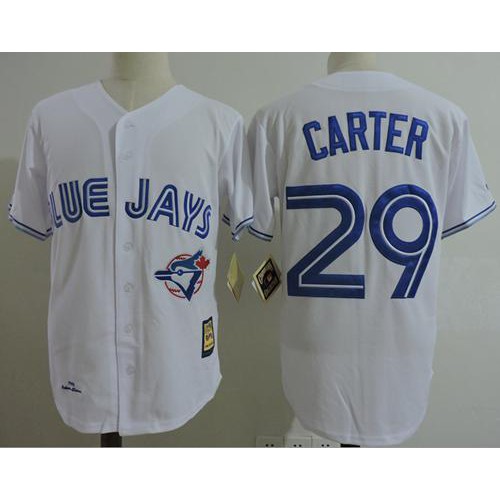 Mitchell And Ness 1993 Toronto Blue Jays #29 Joe Carter White Stitched Jersey Men's