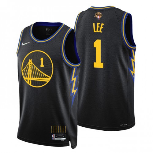 Golden State Golden State Warriors #1 Damion Lee Youth Black Swingman 2022 Finals City Edition Jersey Youth