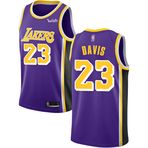 Los Angeles Lakers #23 Anthony Davis Purple Youth Swingman Statement Edition Jersey Youth
