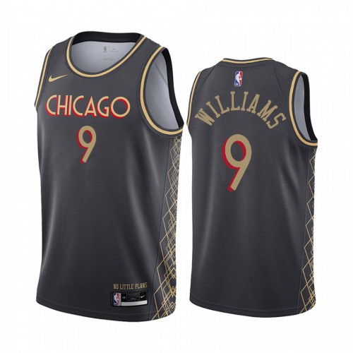 Chicago Bulls #9 Patrick Williams Black Swingman 2020-21 City Edition Jersey Mens