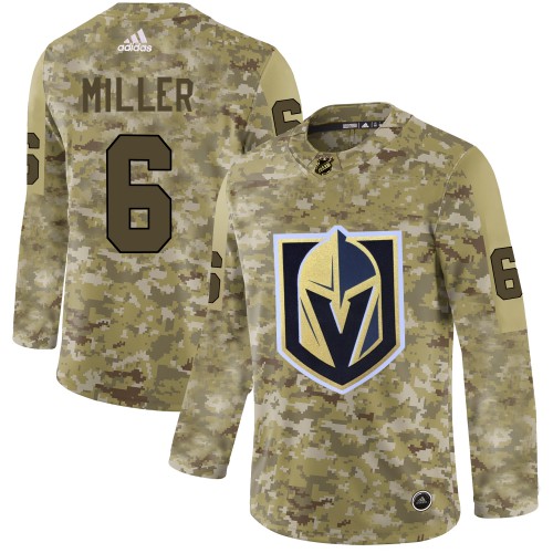 Adidas Golden Vegas Golden Knights #6 Colin Miller Camo Authentic Stitched Jersey Men's